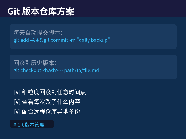 Git 版本仓库方案