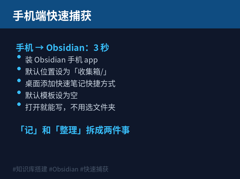 手机端快速捕获工作流